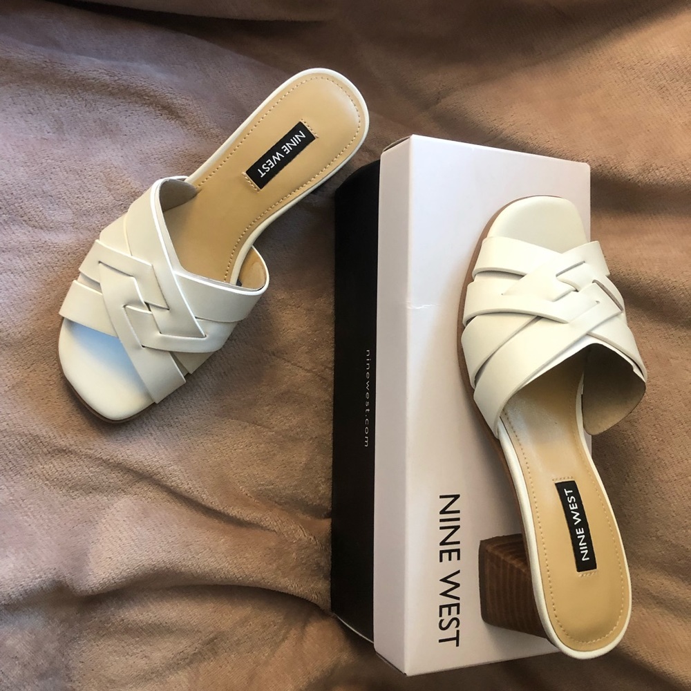 Brand new Nine West sandals with 2” block heel.